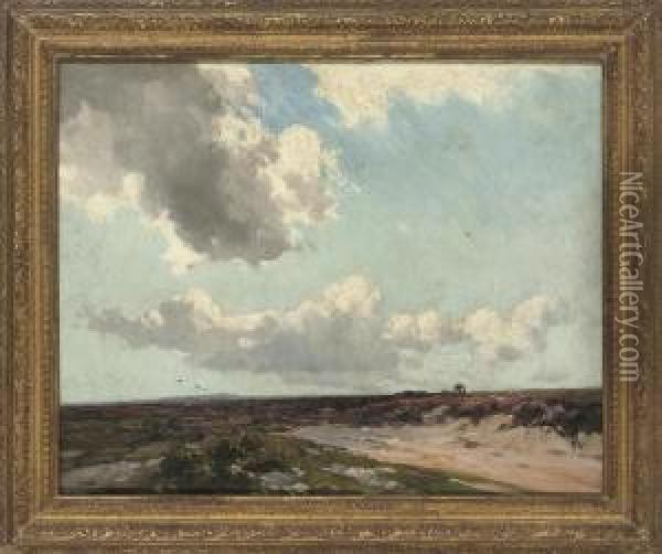 Haldon Moors, West Exeter, August 1928 Oil Painting - Frederick John Widgery