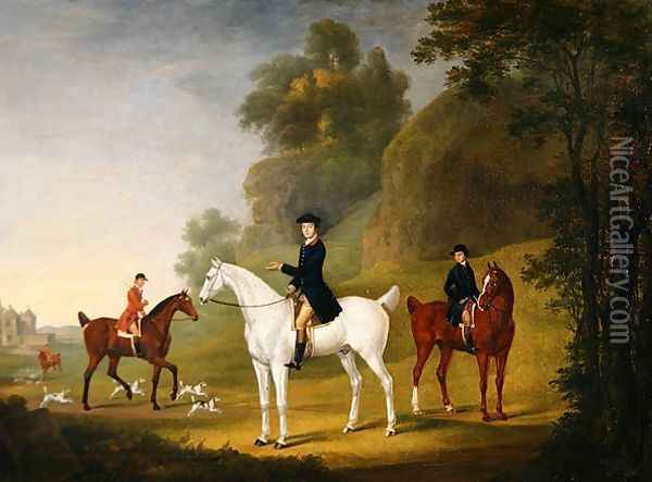 Lord Bulkeley and his Harriers, his huntsman John Wells and Whipper-In R. Jennings, 1773 Oil Painting - Francis Sartorius