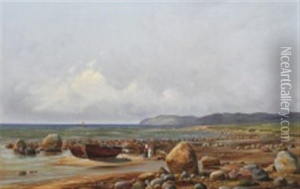 View Of Kullen Seen From Leerhamn, Sweden Oil Painting - Ferdinand Richardt
