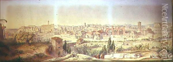 Rome As It Is, from the Palatine Hill Oil Painting - Arthur Ashpitel