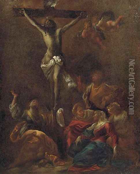 The Crucixifion Oil Painting - Valerio Castello