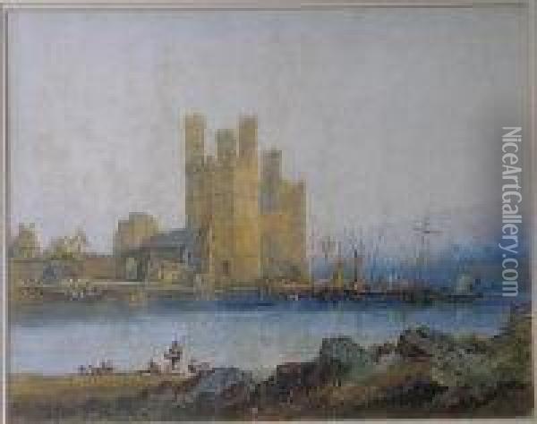 The Eagle Tower-caernarvon Castle Oil Painting - John Chessell Buckler