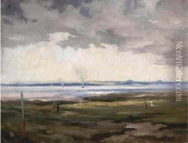 Golf Links Oil Painting - Arthur Henry Jenkins