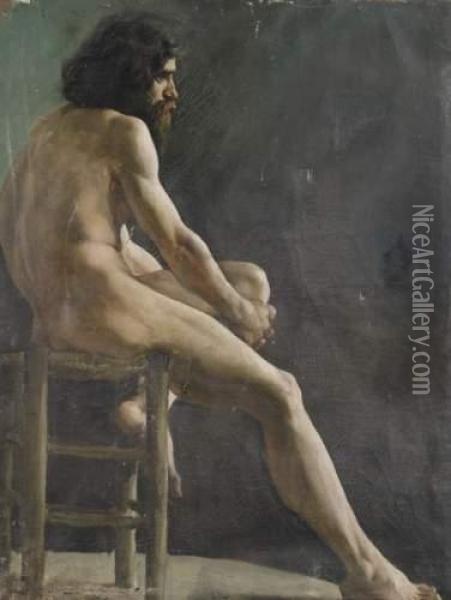 Academie D'homme Oil Painting - Georges Moreau de Tours