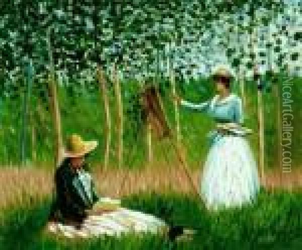 In The Woods At Giverny Oil Painting - Claude Oscar Monet