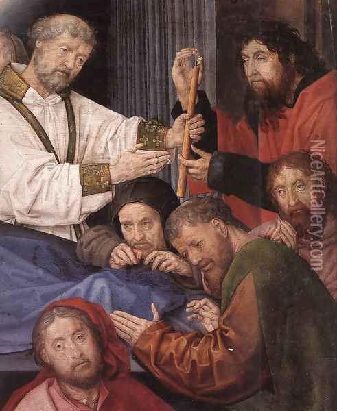 The Death of the Virgin (detail 5) c. 1480 Oil Painting - Hugo Van Der Goes