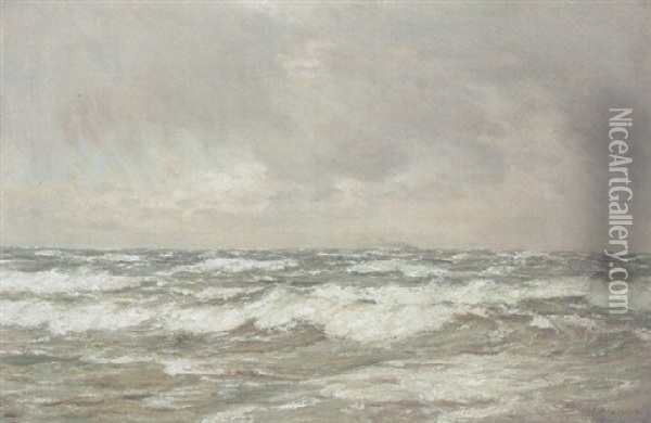 White Waves Heaving High Oil Painting - Joseph Henderson