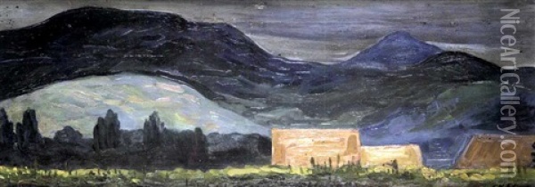 Le Chateau Du Haut Konigsbourg Vu De La Plaine Oil Painting - Charles Filiger