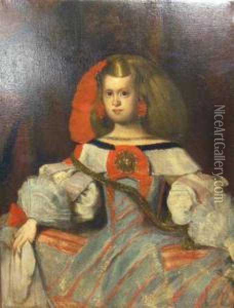The Infanta Margarita Oil Painting - Diego Rodriguez de Silva y Velazquez