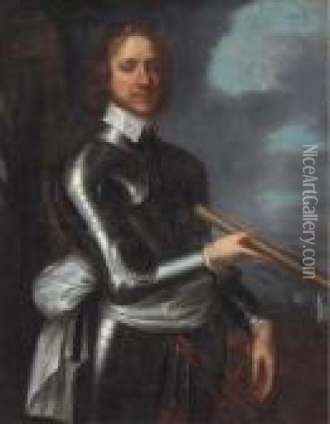 Portrait Of Oliver Cromwell Oil Painting - Robert Walker