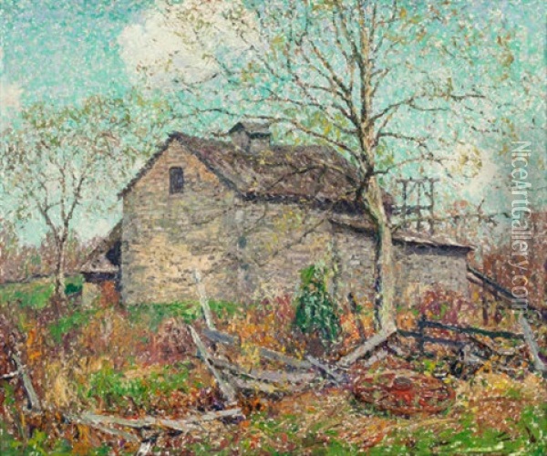 Stone Barn Oil Painting - Wilson Henry Irvine