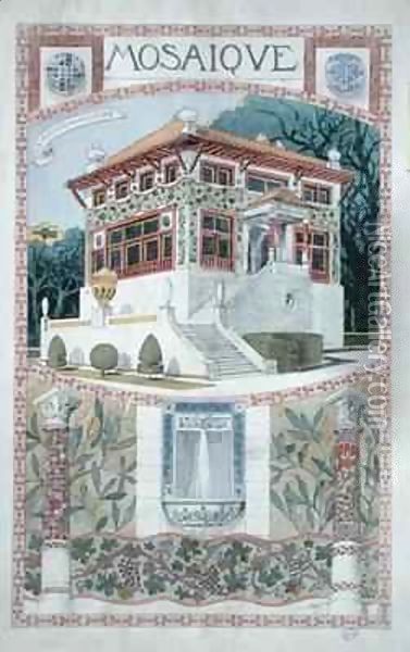 Design for a House for a Mosaicist Oil Painting - Rene Binet