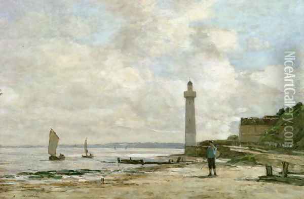 Lighthouse at Honfleur 1864-66 Oil Painting - Eugene Boudin
