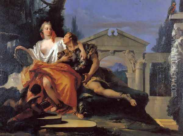 Rinaldo and Armida 3 Oil Painting - Giovanni Battista Tiepolo