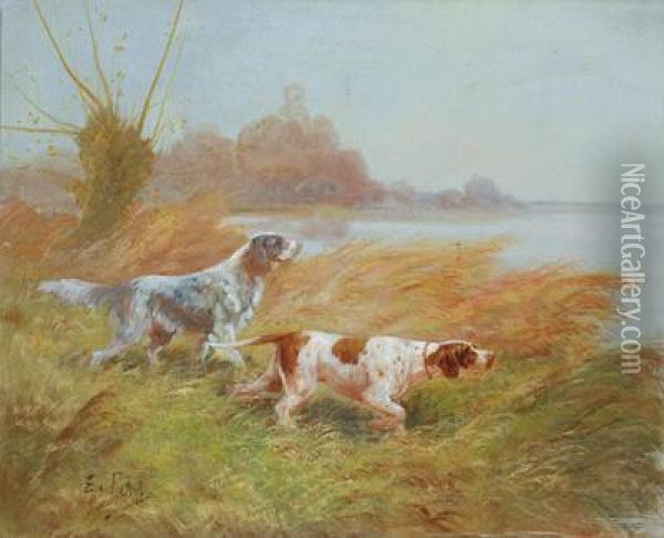 Auf Der Jagd Oil Painting - Eugene Petit