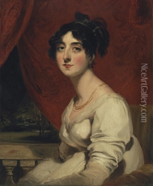 Portrait Of Mrs. Jeffrey Prendergast Oil Painting - Thomas Lawrence
