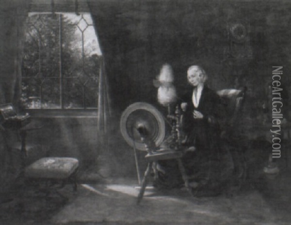 Spinning Oil Painting - George (Sir) Harvey