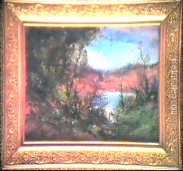 L'ile Du Verdier A Villerest Oil Painting - Emile Noirot