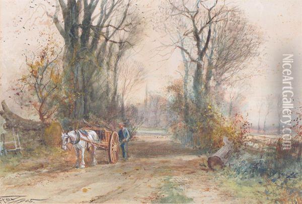 Pastoral Scenes In Autumn Oil Painting - Henry Charles Fox