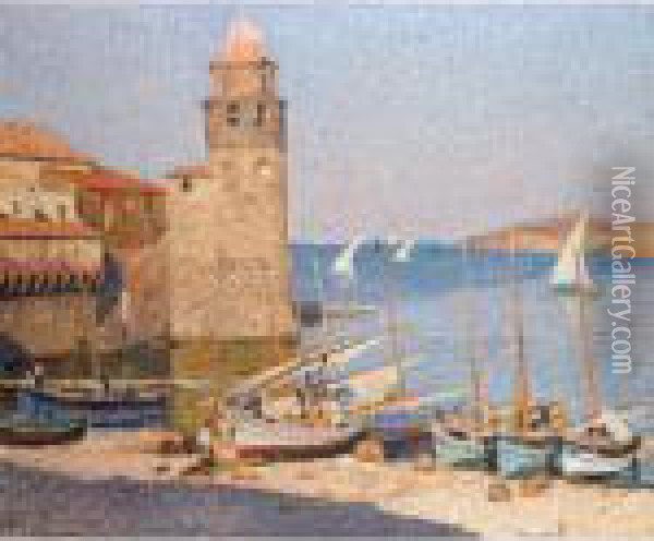 Le Port De Collioure Oil Painting - Henri Martin