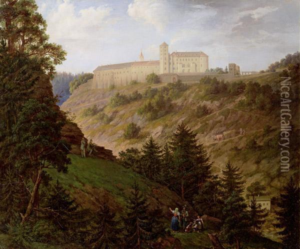 Schloss Vothau Des Grafen Daun In Mahren Oil Painting - Thomas Ender