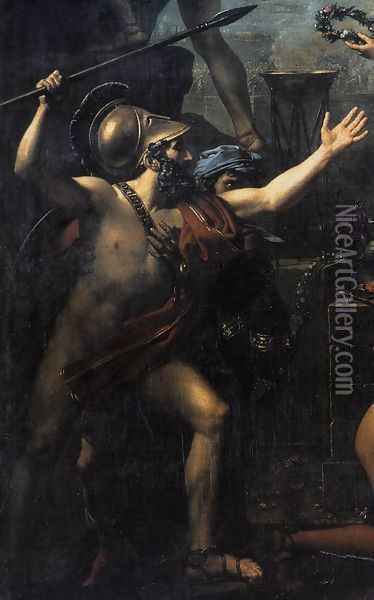 Leonidas at Thermopylae (detail) 1814 Oil Painting - Jacques Louis David