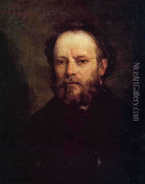 Portrait of Pierre-Joseph Proudhon Oil Painting - Gustave Courbet