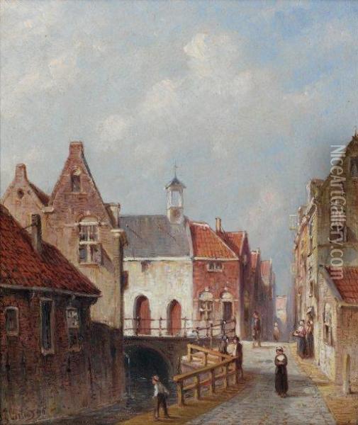 Vue D'un Village Hollandais Oil Painting - Pieter Gerard Vertin