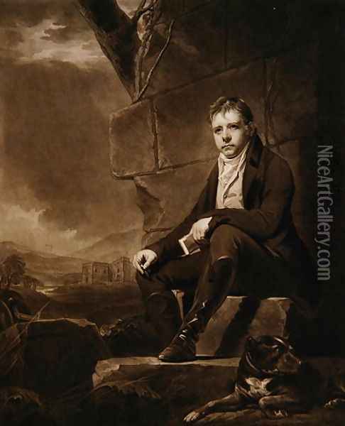 Sir Walter Scott, engraved by Charles Turner, 1810 Oil Painting - Sir Henry Raeburn
