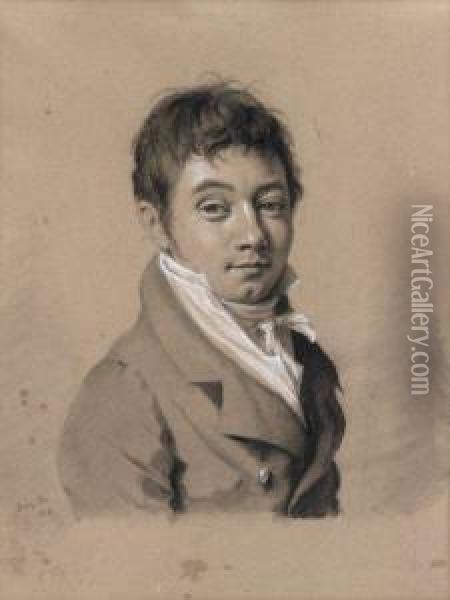 Portrait De Jeune Homme Oil Painting - Julien Leopold Boilly