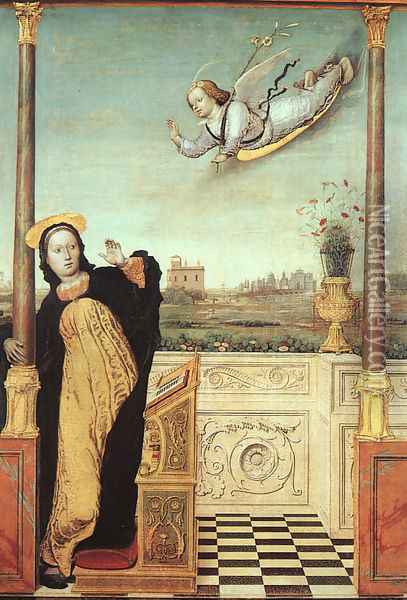 The Annunciation Oil Painting - Carlo di Braccesco