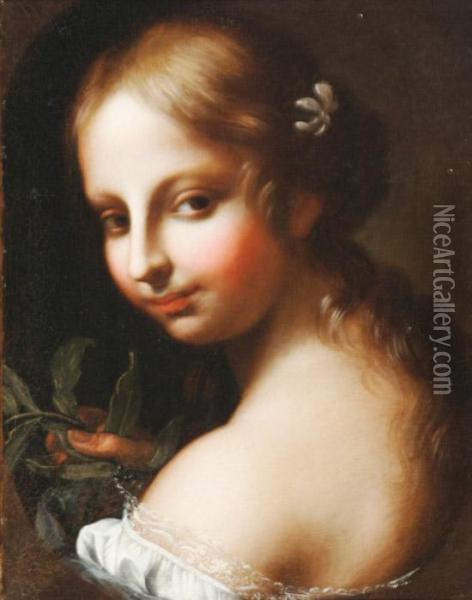 Portrait Of A Young Maiden Oil Painting - Cesare Dandini