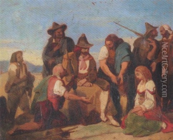 La Rancon Oil Painting - Leopold-Louis Robert