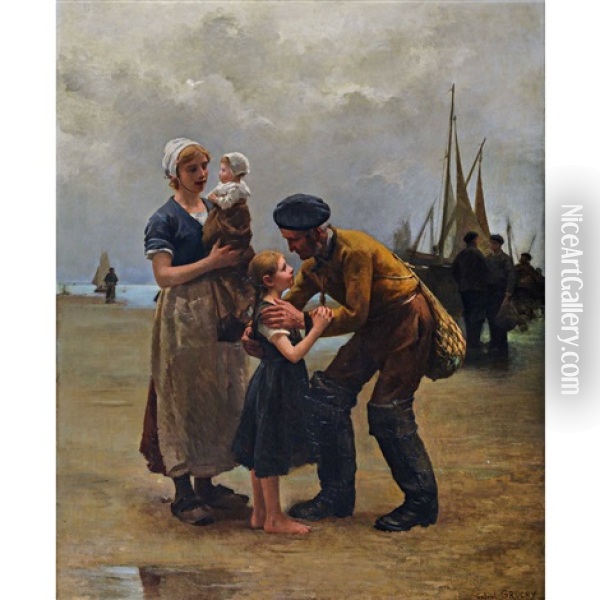 Die Heimkehr Des Fischers Oil Painting - Gabriel Gruchy