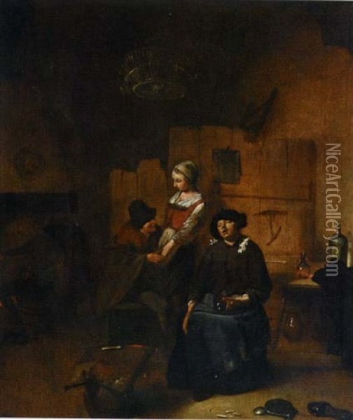 Interieur De Pharmacie Oil Painting - Pieter (Kunst) Cornelisz