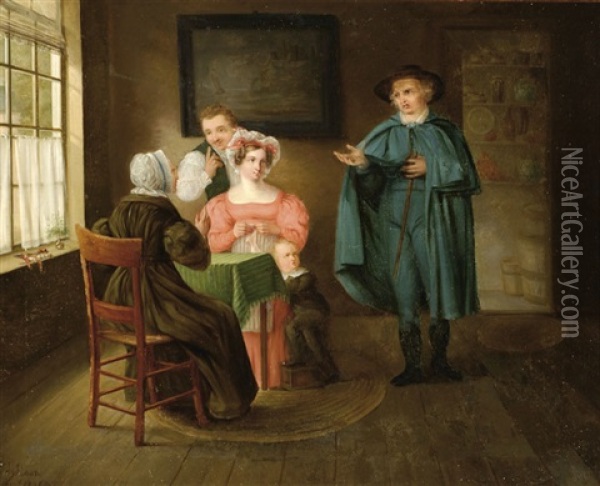 The Visit Oil Painting - Wijtze de Haan