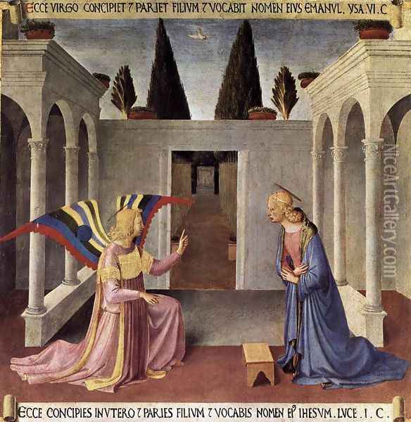 Annunciation 1450 Oil Painting - Angelico Fra