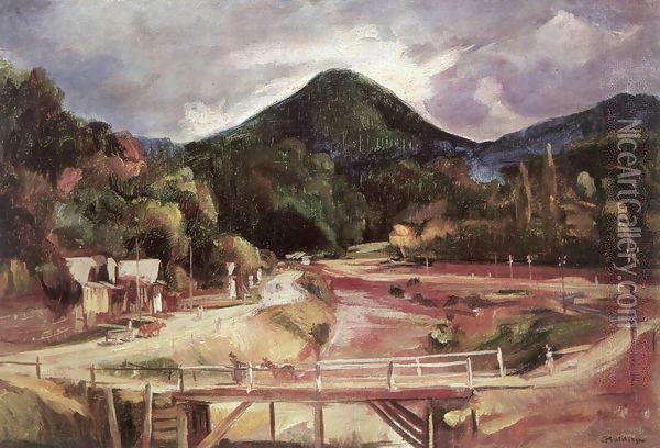 Bridge in the Valley 1929 Oil Painting - Imre Amos