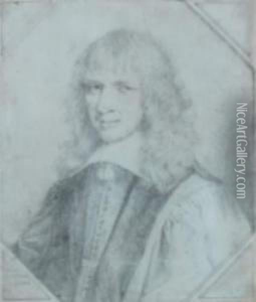 Portrait De L'avocat General Denys Talon Oil Painting - Robert Nanteuil