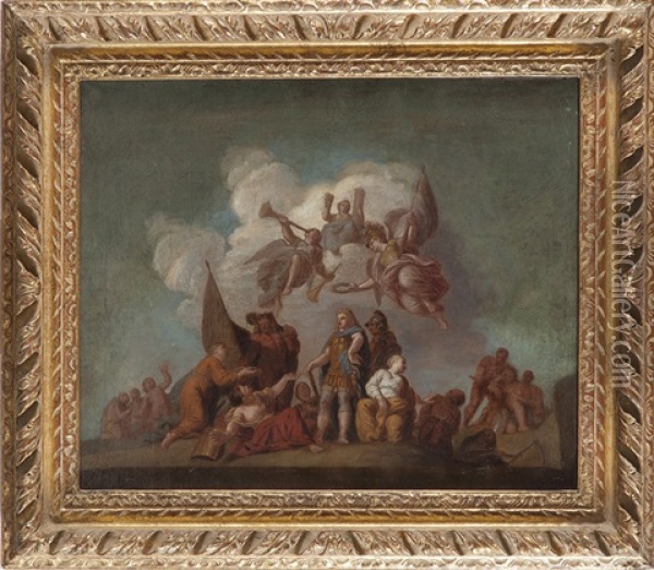 La Gloire De Philippe V Oil Painting - Henri-Antoine de Favanne