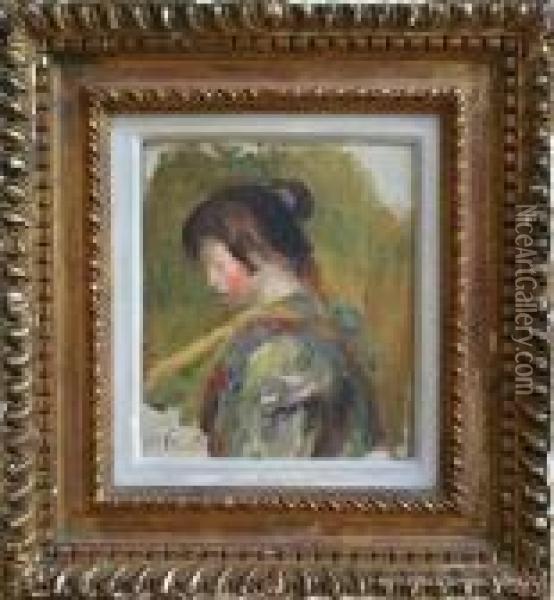 Etude De Tete Espagnole Oil Painting - Pierre Auguste Renoir