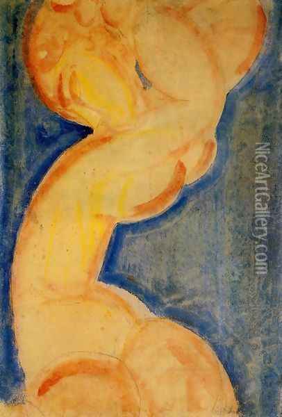 Caryatid IV Oil Painting - Amedeo Modigliani