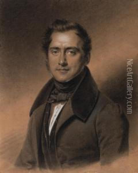 Portrait Of Prince Sergei Alexeevich Dolgoruky (1809-1891) Oil Painting - Franz Krutger