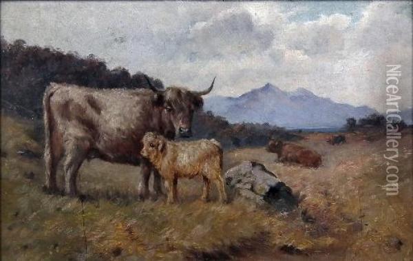 A Young Highlander Oil Painting - William Grant Stevenson