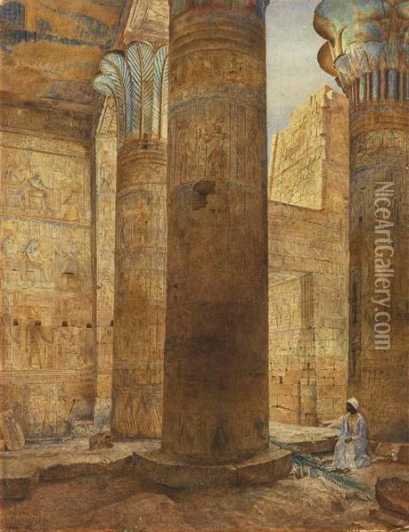 Temple Of Philae, Nubia Oil Painting - Henry Roderick Newman