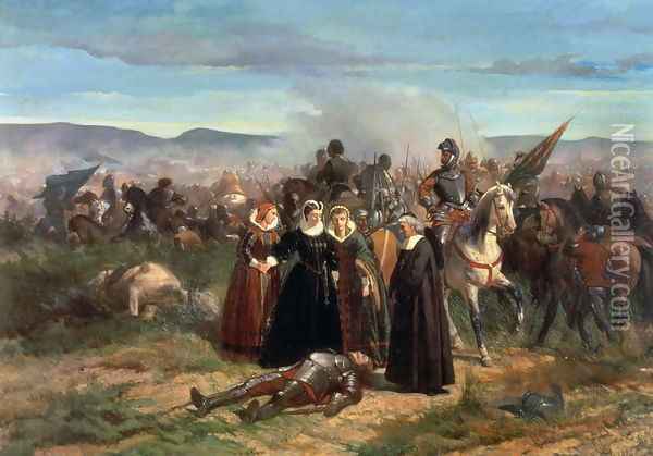 Mary Stuart at the Battle of Langside, May 1568 Oil Painting - Giovanni Fattori