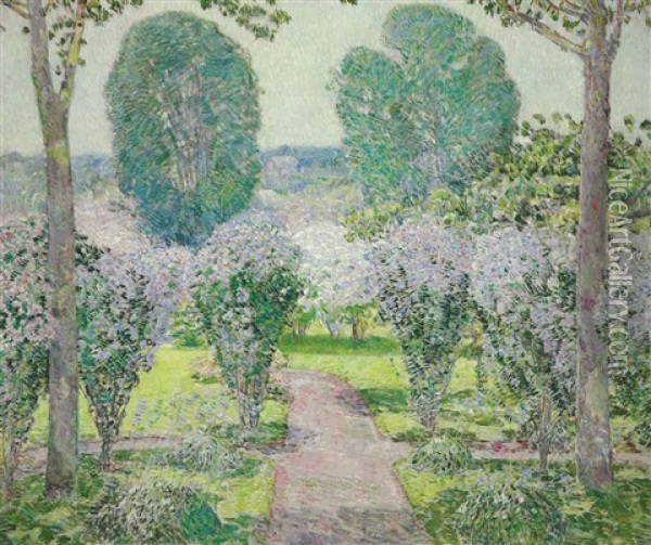 Altheas Oil Painting - Childe Hassam