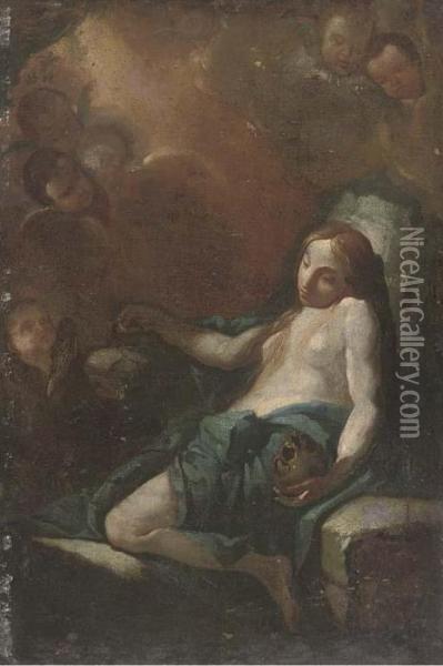 The Penitent Magdalen Oil Painting - Pier Francesco Mola