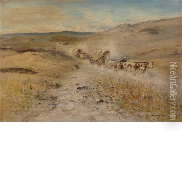The Wagon Trail Oil Painting - Harvey Otis Young