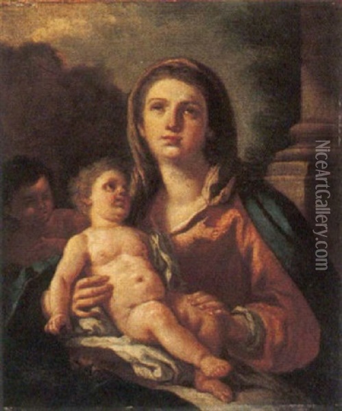 Madonna Con Bambino Oil Painting - Sebastiano Conca